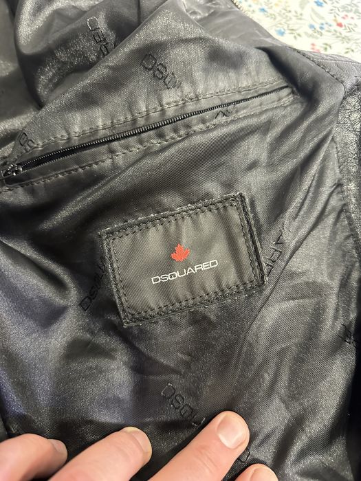 Кожаная куртка Dsquared