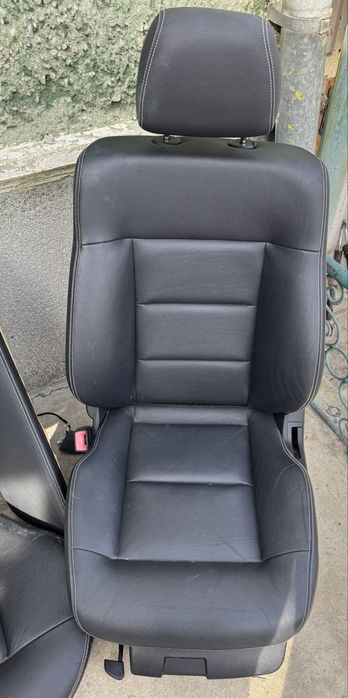 Черен кожен салон с подрев за Mercedes E класа W212 седан