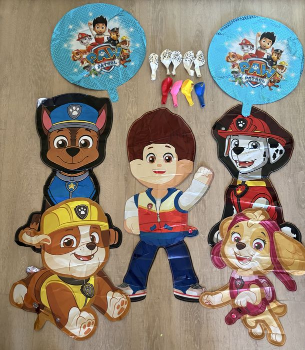 Seturi Paw Patrol pentru baieti si fete+bonus cifra si baloane  latex
