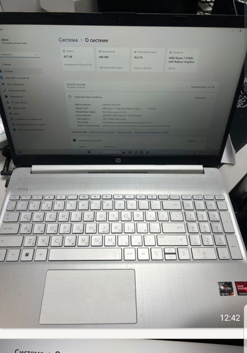 Продается ноутбук hp laptop 15s