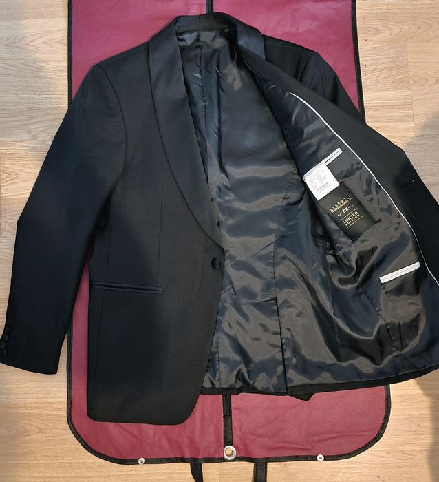 Costum negru Alberto Dobre ginere,nunta,eveniment Nou!Ocazie