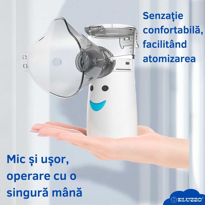 Nebulizator Portabil cu Ultrasunete, Copii si Adulti, NOU, sigilat.
