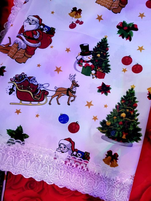 Скатерти Новогодние ткань турецкая DUCK