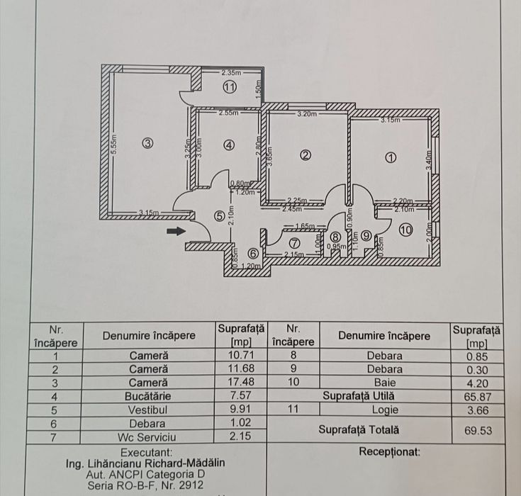 3 szobás lakás, 70 m²