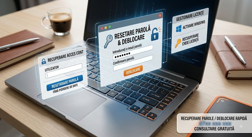 Service Software Laptop & PC | Instalare Windows, Resetare Parole, Optimizare & Devirusare