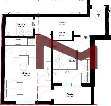 Продава се Двустаен апартамент в Варна, Христо Ботев - 66 кв.м за 1278 €/кв.м - Снимка #1