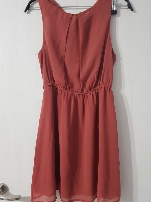 Rochie neagra cu inimioare/ Rochie caramiziu