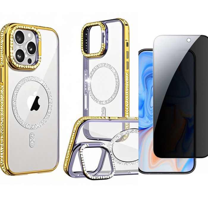Husa Magsafe Luxury + Folie Sticla Iphone 16 16 PRO 16 PLUS 16 PRO MAX