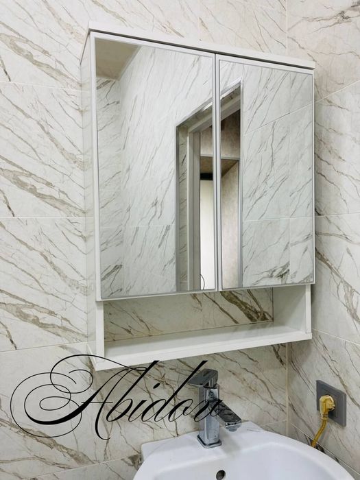 Ванна учун осма шкаф энг арзон нархларда. МДФдан ясалган сувга чидамли