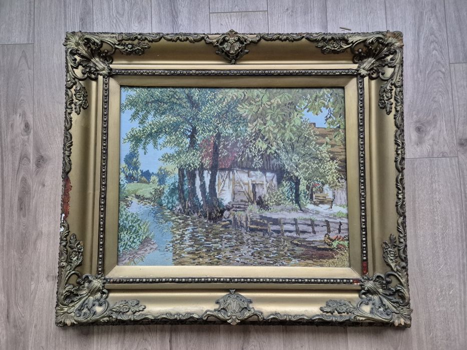 Гоблени, шити от двете страни, ДМЦ конци