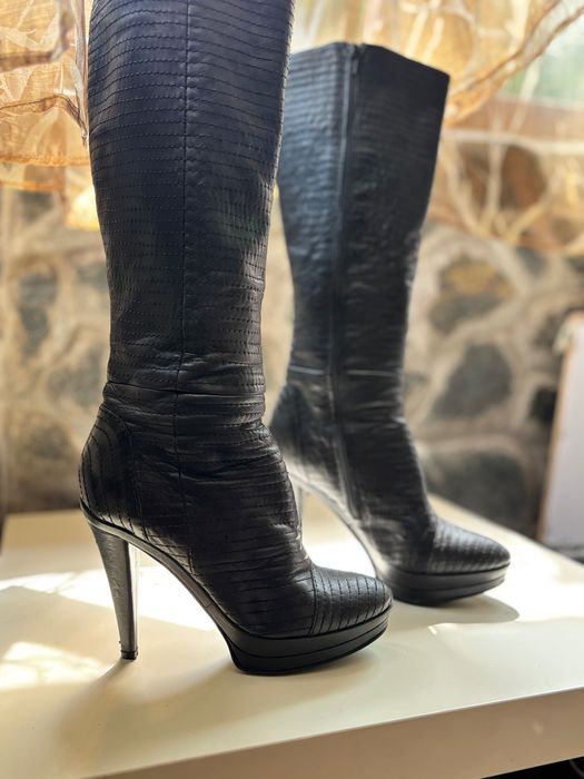 Дамски ботуши естествен велур