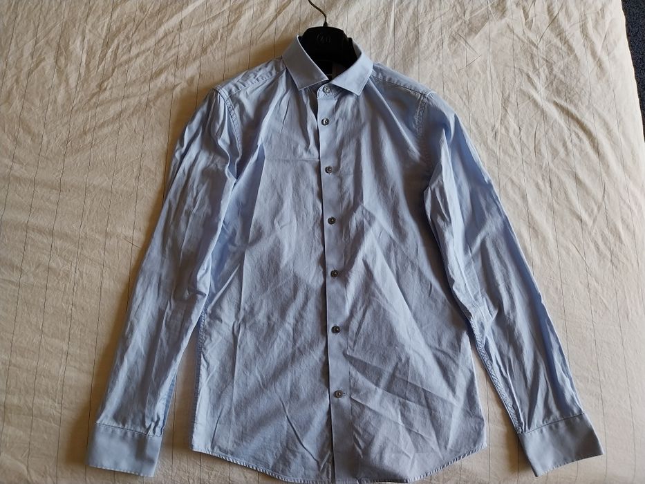 Cămașă elegantă albastru deschis Slim fit S pentru bărbați