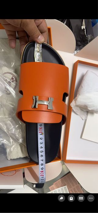 мъжки чехли HERMES телешка кожа 42 и 43