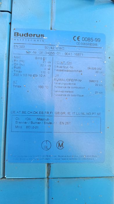 Centrala pe peleți Buderus 22kw