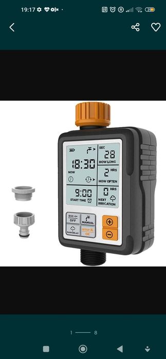 Programator pentru irigare/udare, Vaxiuja, IPX5 rezistent la apa, LCD,