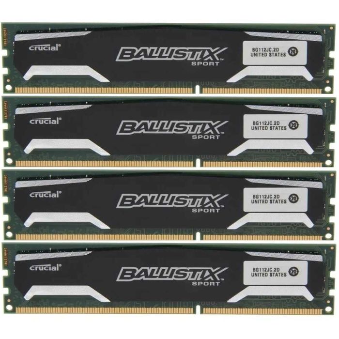 RAM 16GB 4x4gb Crucial Ballistix Sport KIT 1600Mhz DDR3