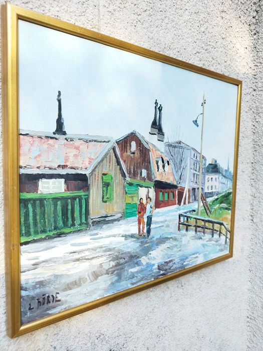 Скандинавска авторска картина масло върху платно