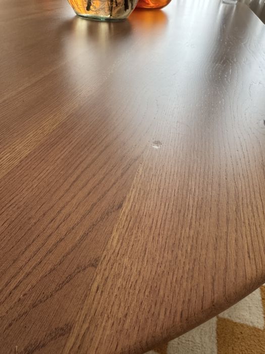 Set de masa ovala + 6 scaune din lemn masiv stejar