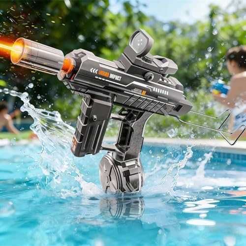 Нов Автоматичен воден пистолет за деца 400+ изстрела с батерия за басейн и плаж игра