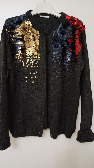 Вълнена ефектна детска жилетка