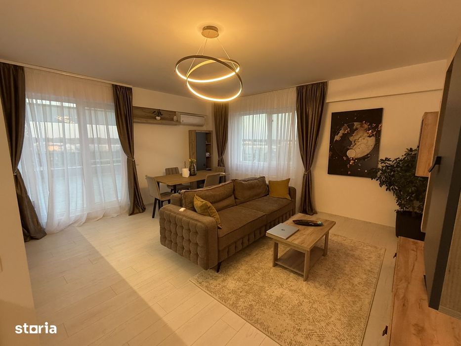 Inchiriez penthouse 3 camere mobilat full premium, 90mp, terasa pano