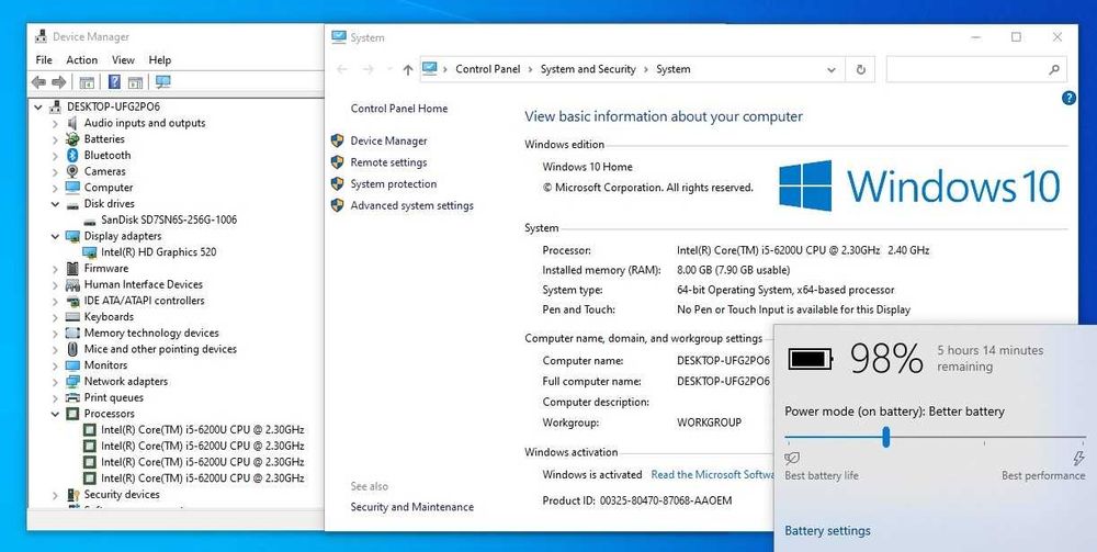 Laptop HP Probook 830 G3 13", i5-6200u 8 GB DDR4 SSD 256 GB bateria 4h