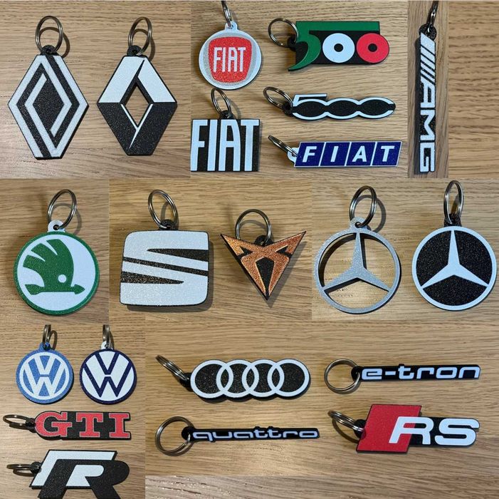 Breloc auto personalizat sigla/logo/nume/numar inmatriculare print 3D