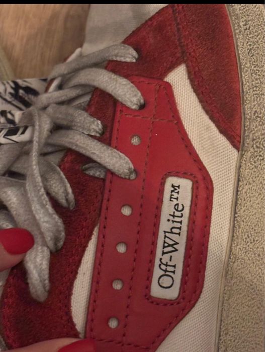 Sneakers Off White 5.0 low, vintage red/white, masura 41, barbati