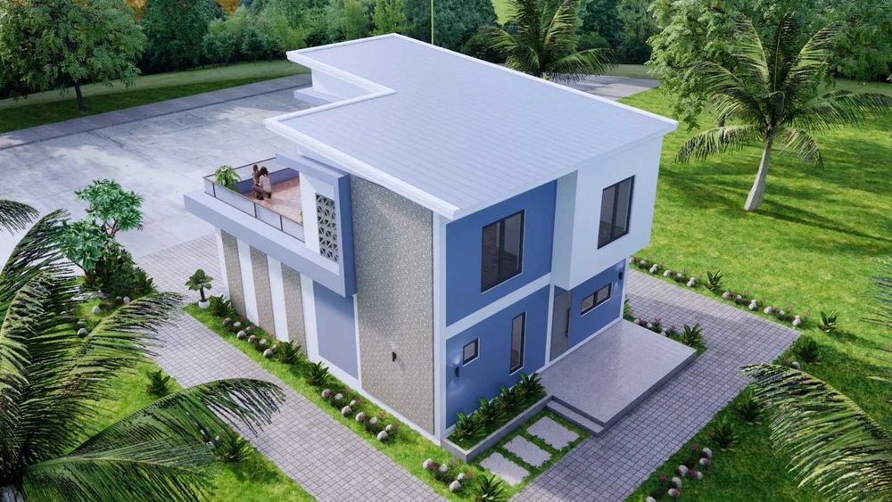 НА ИЗПЛАЩАНЕ - Двуетажна сглобяема къща с 3 спални, 160 кв. м