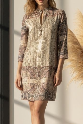 Rochie colorată scurtă model paisley Massimo Dutti mărimea 36 S