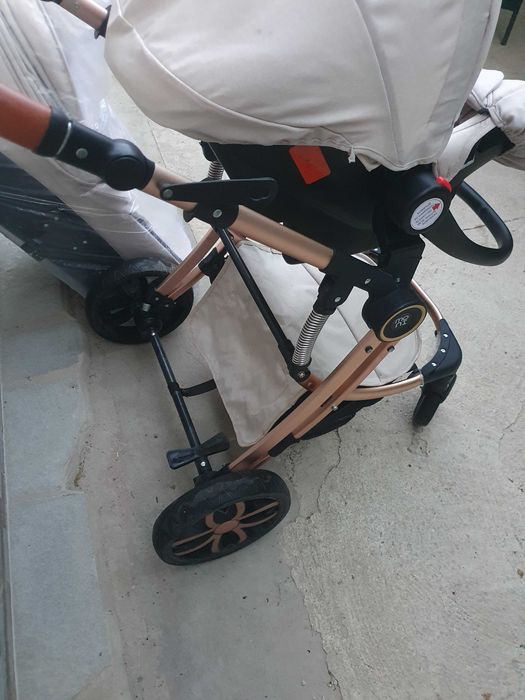 Комбинирана детска количка Moni - Polly 3 в 1, бежова