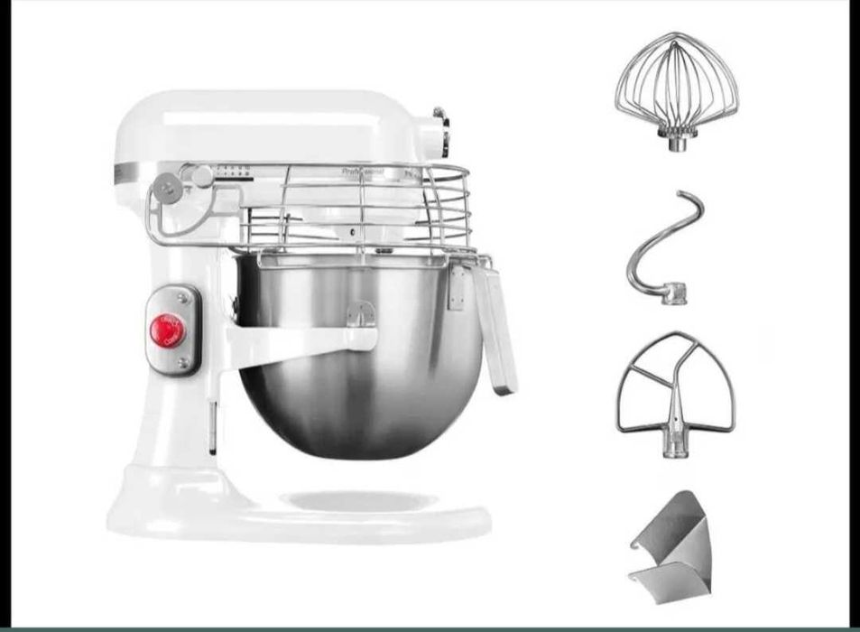 Mixer cu bol 6.9L, White - KitchenAid
