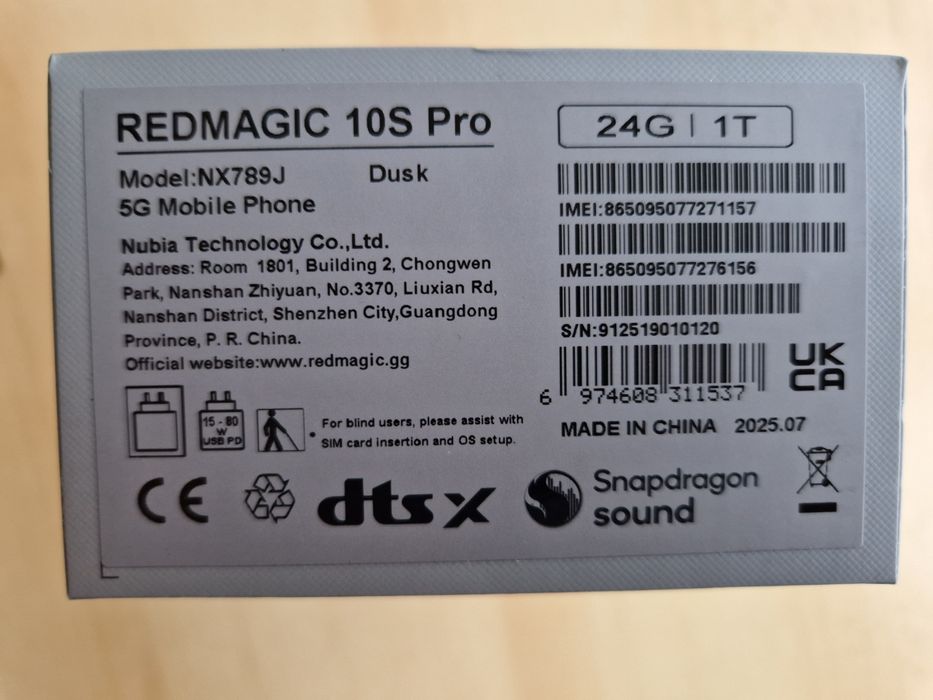REDMAGIC 10s Pro 24/1TB