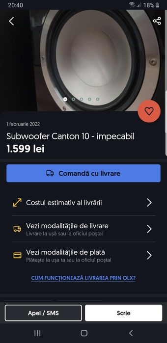 Subw. activ Canton original (Made in Germany, nu China), gama de varf