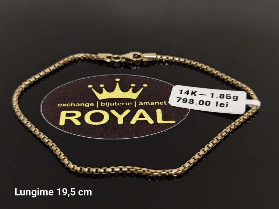 Bijuteria Royal: Brățară aur 14k/1.85 gr
