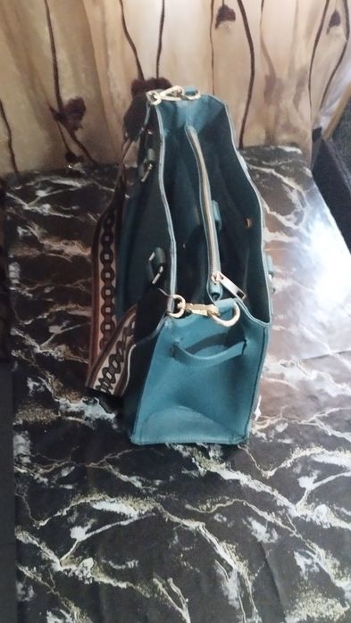 Сумка бирюза размер 30 на 35