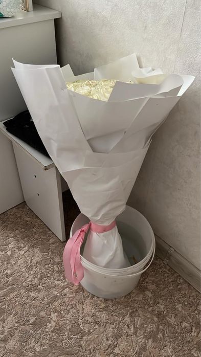 Белые розы 51 шт.