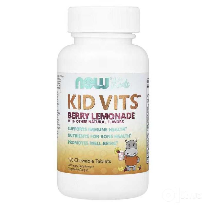 NOW Foods Kids Kid Vits Berry Lemonade Kid Cal Orange