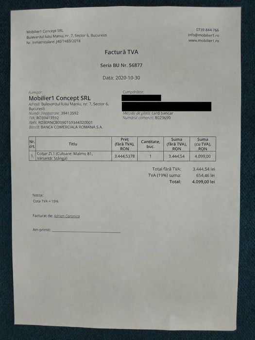 Canapea extensibila 3 locuri