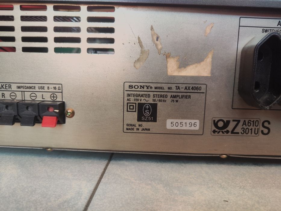 Усилвател Sony TA-AX 4060 + Тонколони Quadral AC 3100