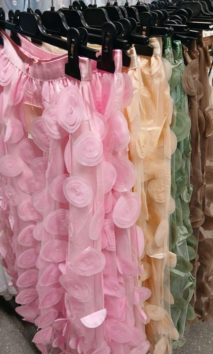 Fuste tulle cu buline 3D