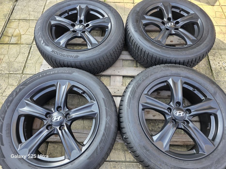 Лети джанти 17ки 5х114.3 Hyundai + зимни гуми 215/60/17 Hankook