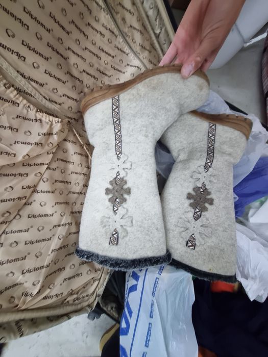 Валенки бурки войлочные зимние