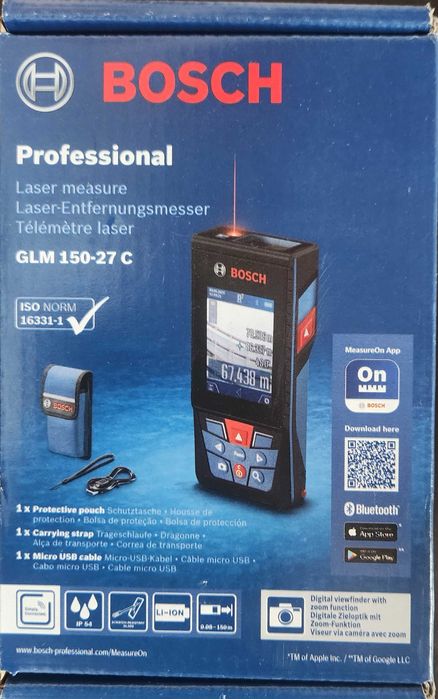 Bosch Telemetru digital profesional GLM150-27C