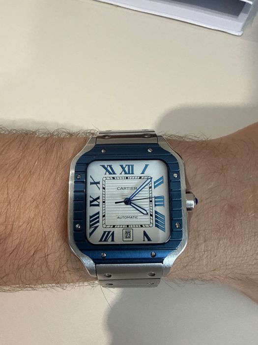 Ceas Cartier Santos Blue PVD