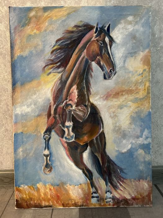 Картина Лощадь размер 45х65 живопись
