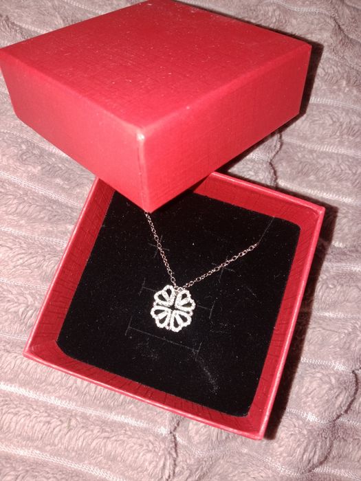 Цепочка-трансформер с сердцами 925 пробы