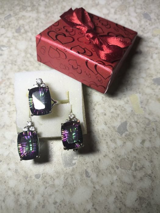 Серьги и кольцо 925