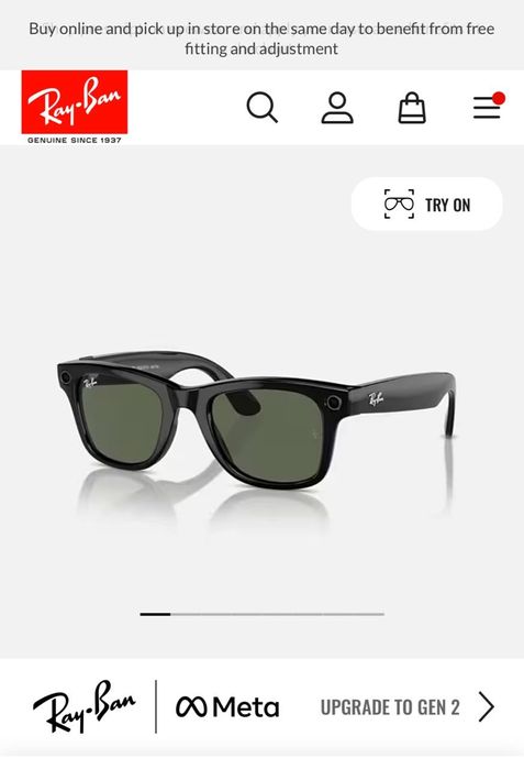 Rayban Meta Rayban

WayFarer 

Shiny  Black S50

Green 4006 

Meta