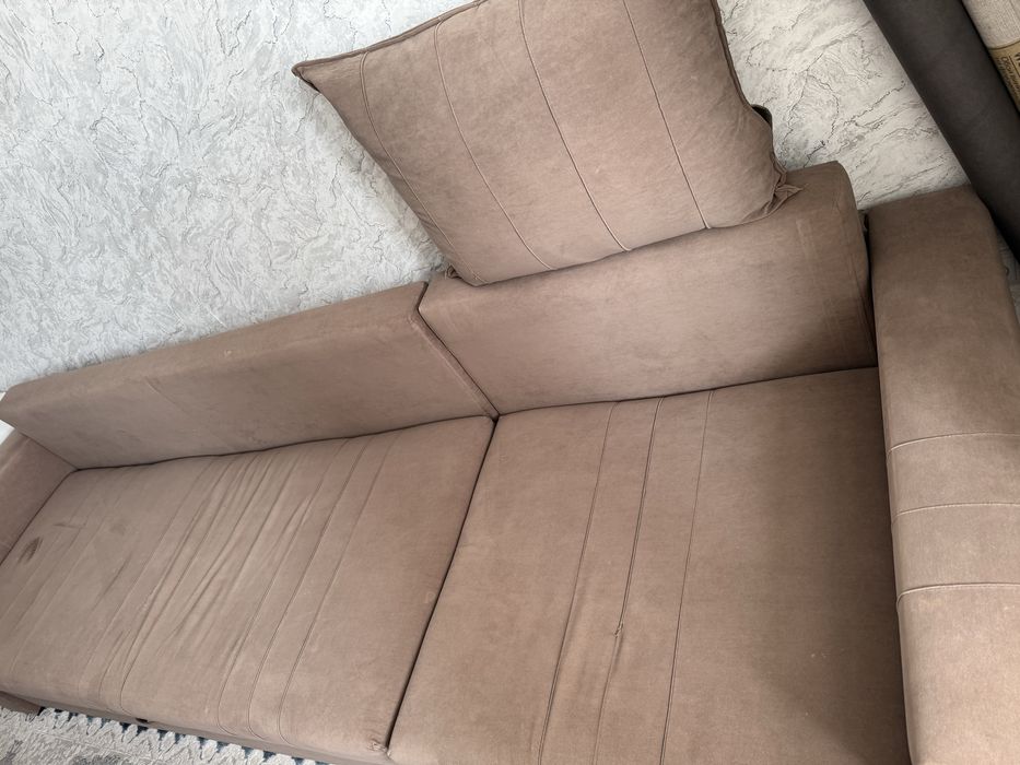 Диван 3 метра коричневый